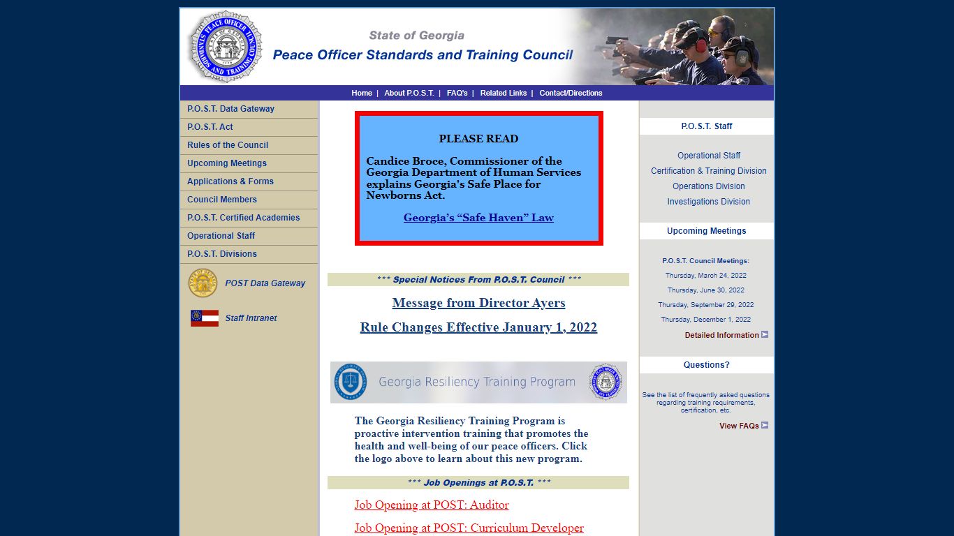 Officer Records - Georgia Peace Officer Standards and Training Council